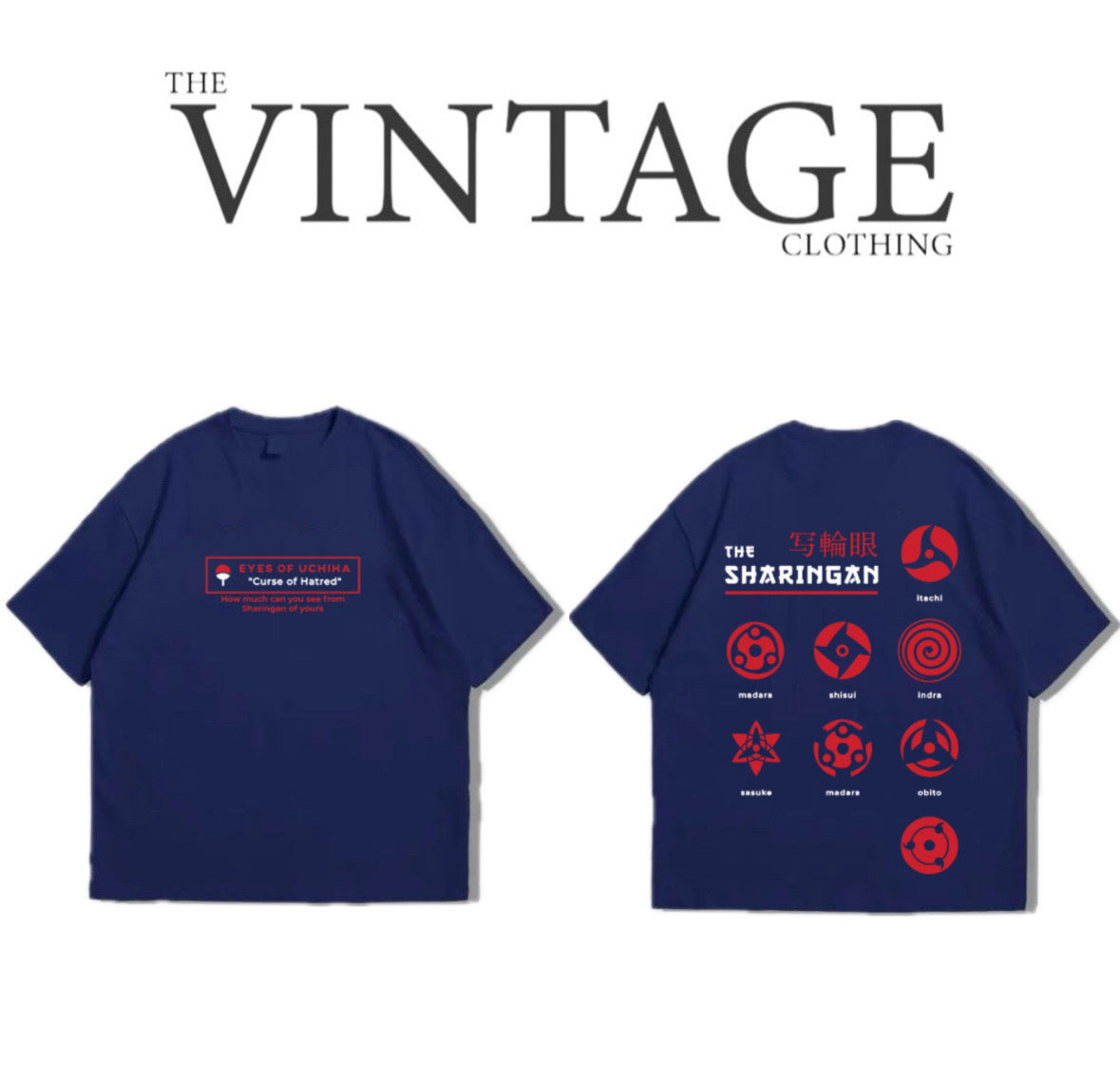 Sharingan Oversized Dropshoulder Tee - DTF Printed Tshirt for Men and Women
