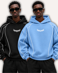 Pack of 2 Piped Oversized Drop Shoulder Hoodies