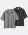 Pack of 2 Johnny Collar Waffle Knit Polos