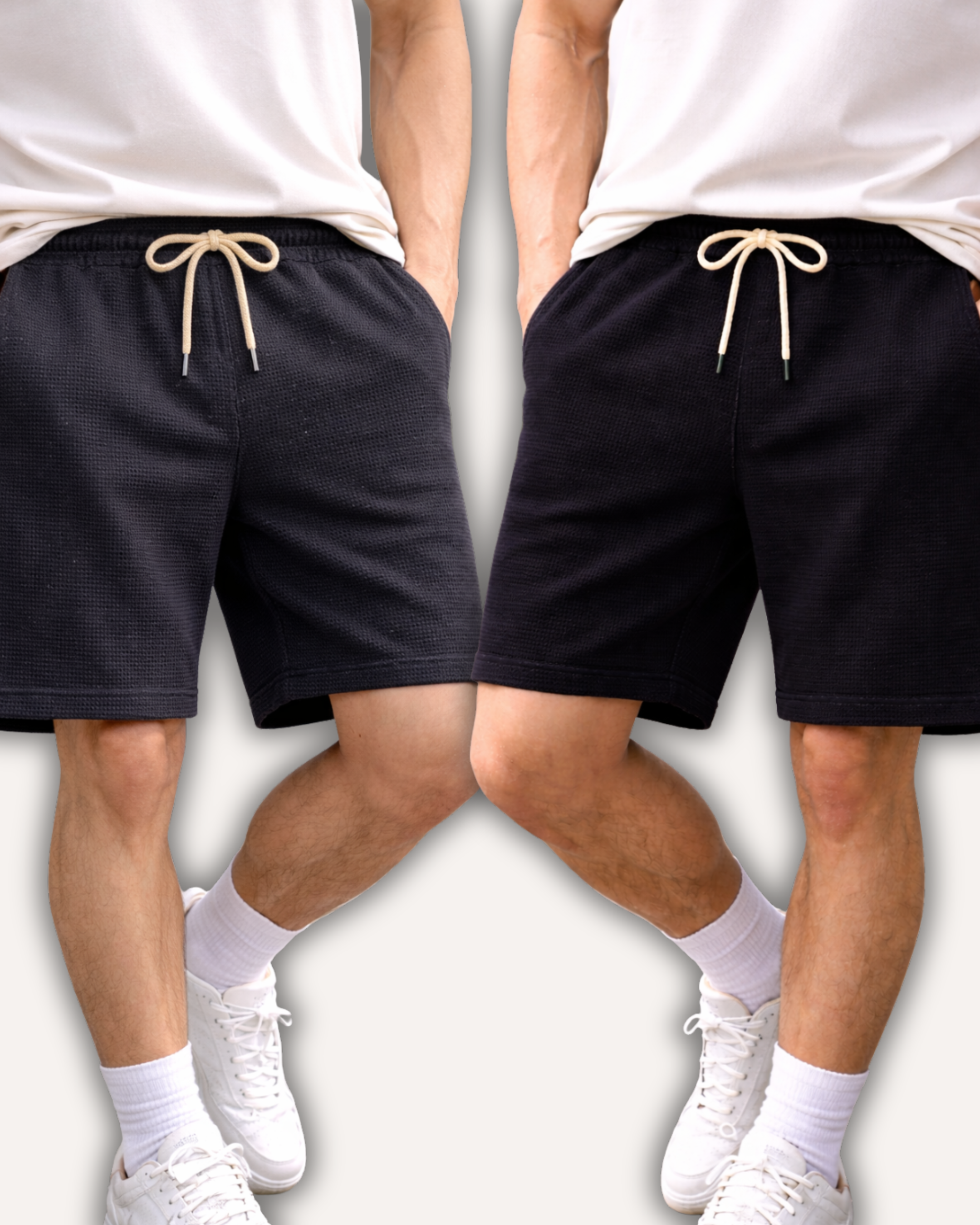 Pack of 2 Waffle Knit Shorts