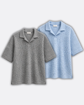 Pack of 2 Johnny Collar Waffle Knit Polos