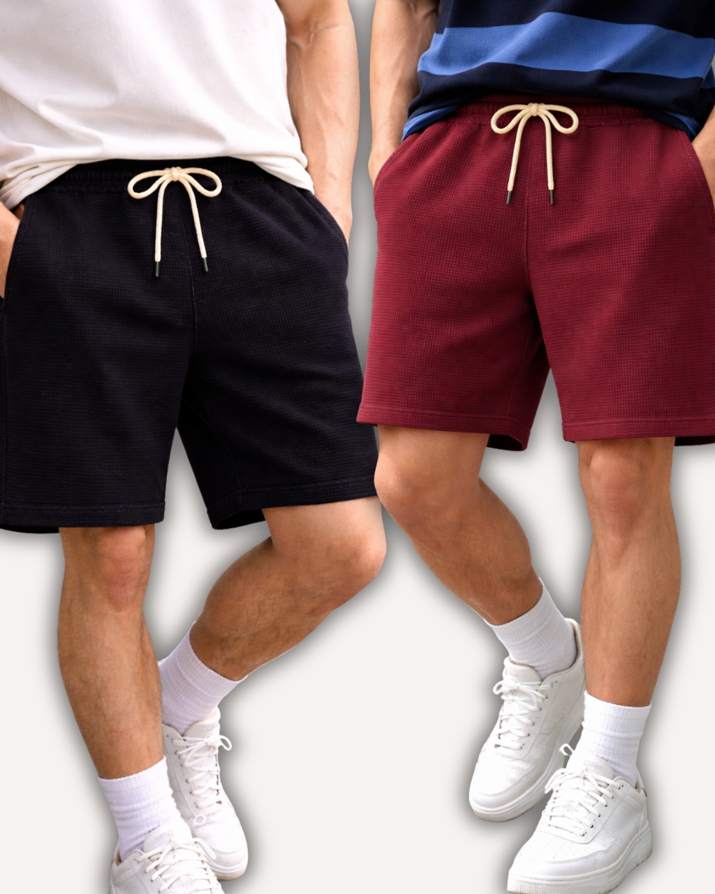 Pack of 2 Waffle Knit Shorts