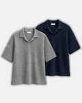 Pack of 2 Johnny Collar Waffle Knit Polos