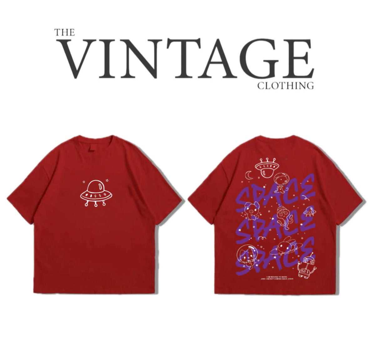 Spaces Oversized Dropshoulder Tee - DTF Printed Tshirt for Men and Women