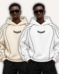 Pack of 2 Piped Oversized Drop Shoulder Hoodies