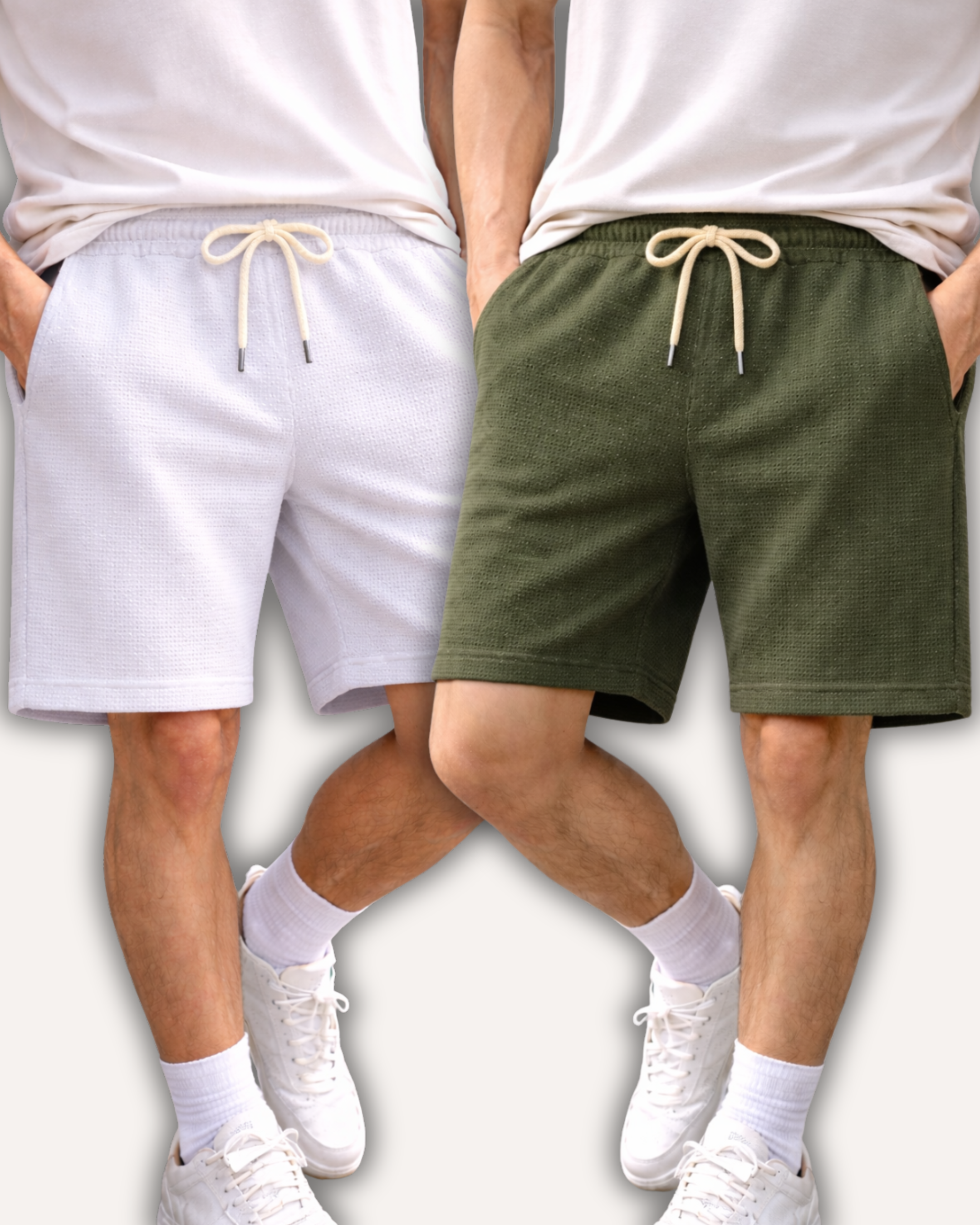 Pack of 2 Waffle Knit Shorts