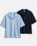 Pack of 2 Johnny Collar Waffle Knit Polos