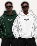 Pack of 2 Piped Oversized Drop Shoulder Hoodies