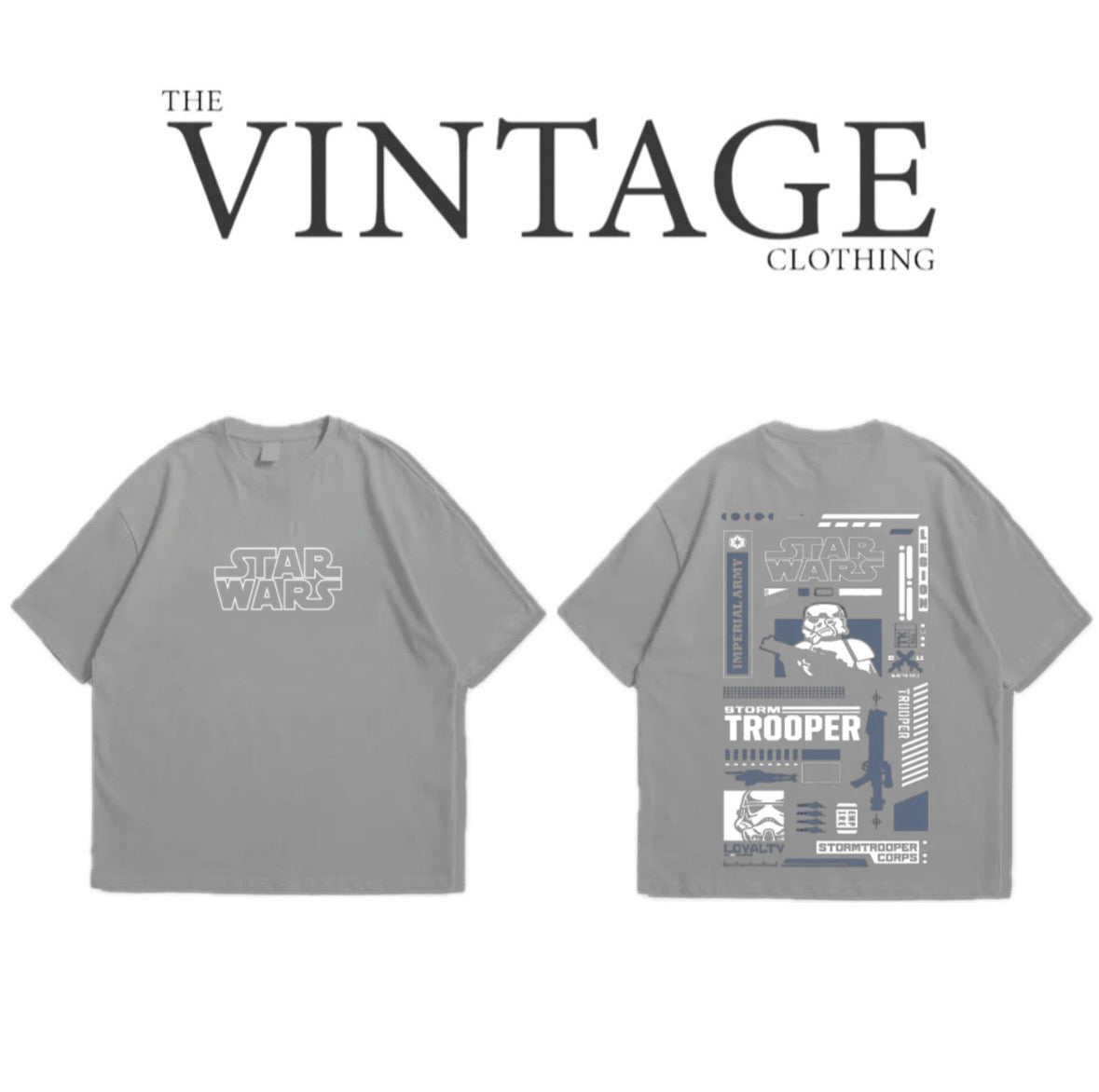 Trooper Oversized Dropshoulder Tee - DTF Printed Tshirt for Men and Women