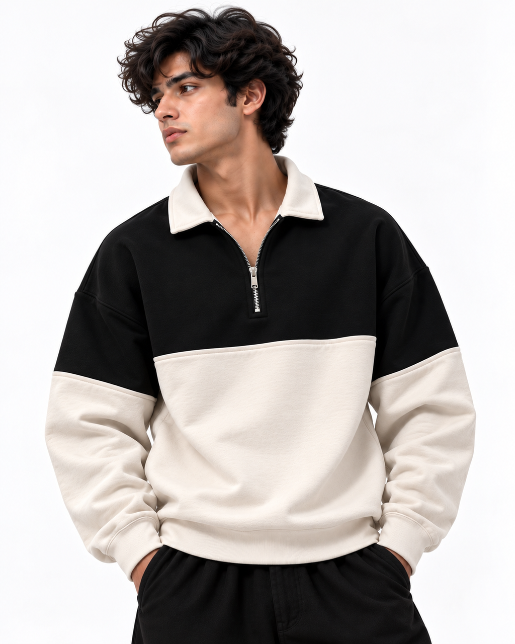 Pack of 2 Two-Tone Premium Fleece Zip Mockneck