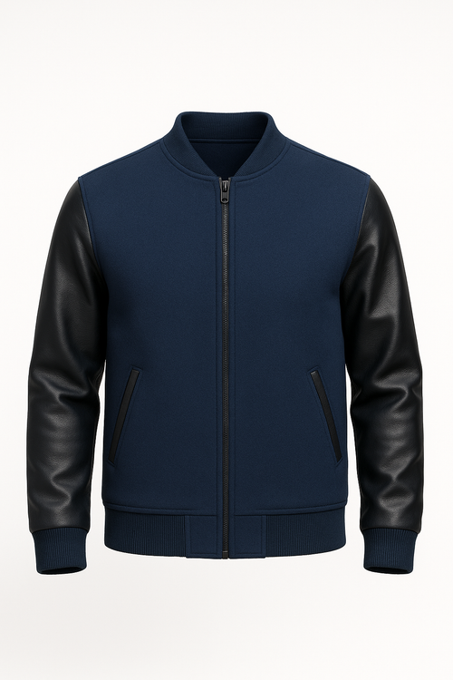 Men’s Bomber Jacket - Navy Blue
