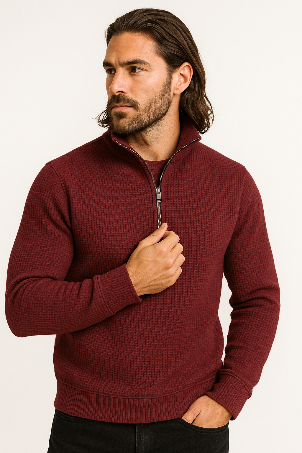Pack of 2 WaffleZip Mocknecks