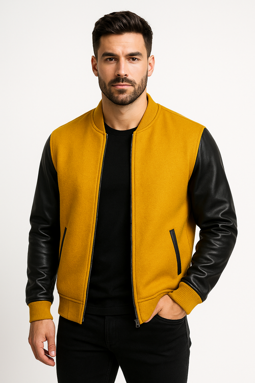Men’s Bomber Jacket - Yellow