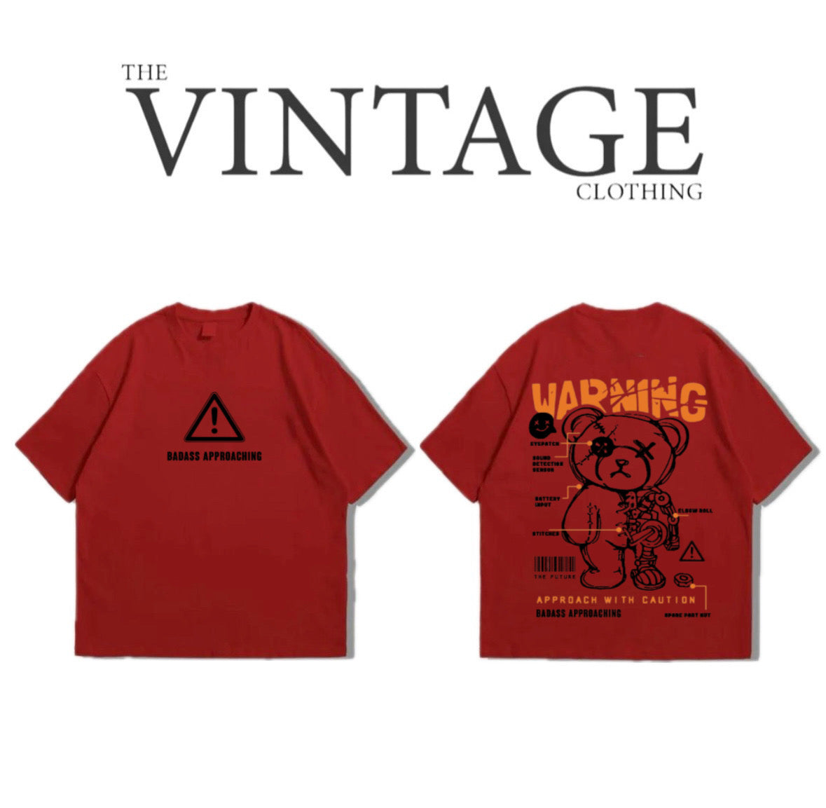 Warning Oversized Dropshoulder Tee - DTF Printed Tshirt for Men and Women