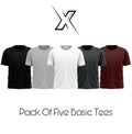 Pack of 5 Plain Half sleeves T-Shirt